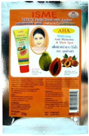 Isme Papaya Apricot Facial Scrub Whitening Anti-melasma Reduce Blemish Dark Spot