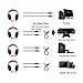 Gaming Headset with Mic for PC Mac Laptop PS4 Xbox one Nintendo Surround Stereo Sound One Key Mute Sound Breathing USB LED Light Noise Reductionthumb 2