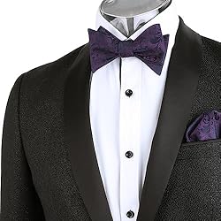 Alizeal Mens Leaf Printed Self-tied Bow Tie with