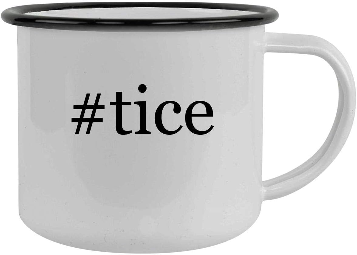 #tice - 12oz Hashtag Camping Mug Stainless Steel, Black