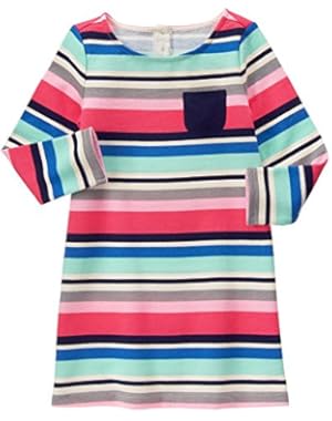 Baby Girls' Multi-Colored Stripe Shift Dress