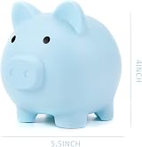 Fuyamp Cute Piggy Bank Blue Childs Savings Money Box Keepsake Decor view 3