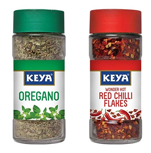 KEYA Oregano -9 g and Red Chilli Flakes -40 g Combo