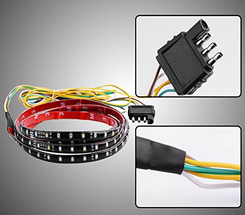 Danti Waterproof 60" Red/white Tailgate LED Strip Light Bar Truck Reverse Brake Turn Signal Tail for chevrolet chevy Avalanche Silverado Cadillac EXT 2001-2015