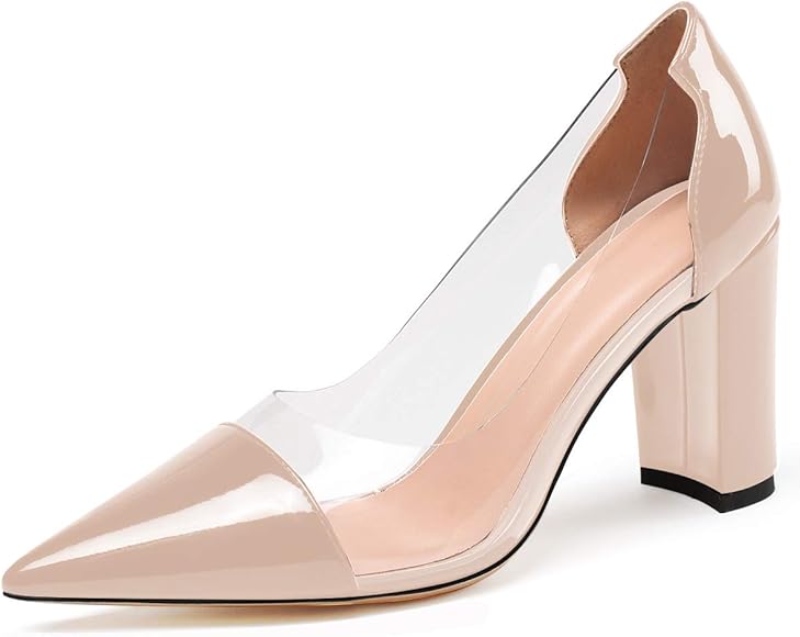 heels with transparent heel