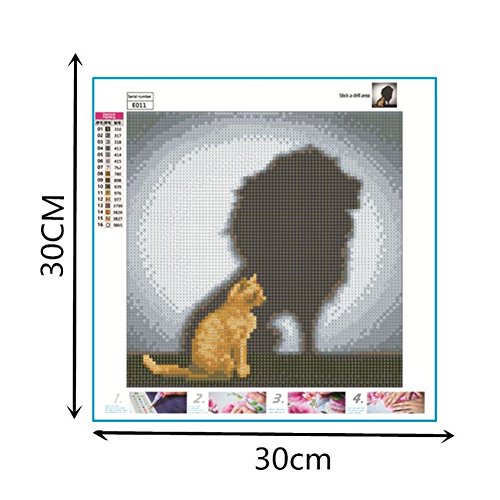 Lion Dandelion Full Drill Diamond Painting Full Kits for Kids Adults Beginners Home Decor Family Wall Hanging New Home Gifts 3030cm