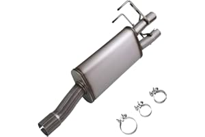 Floshine 409 Stainless Steel Two Chamber Exhaust Muffler Kit, 3''Inlet/2.25'' Outlet,Direct Fit Exhaust 2009-2018 Ram 1500 (18"-body)