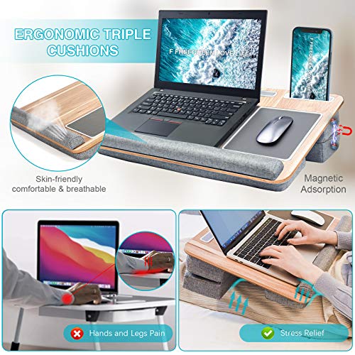 Laptop Lap Desk 17 inch (Wood, 21.6 x 14.4 inches) Pricepulse