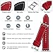 Fullmosa Compatible Apple Watch Band Leather 49mm 46mm 45mm 44mm 42mm 41mm 40mm 38mm for iWatch Ultra2/Ultra/SE/SE2/Series 10/9/8/7/6/5/4/3/2/1,42mm/44mm/45mm/46mm/49mm Red + silver buckle