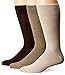 Gold Toe Men's Flat Knit Extended Socks, Loden Marl/Khaki Marl/Brown, Shoe Size: 12-16 (Pack of 3)