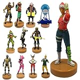 Fortnite Authentic Toys with Stamp, Set of 12 - Nog Ops, Battle Bus & Other Popular Fornite Battle Royale Characters - A Series Collection 1 of 3 for Boys & Girls