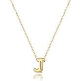 CUEZIY Initial Necklaces for Women Bubble Gold Silver Letter Necklace Dainty Personalized Charm Pendant Name Necklace Cute Non Tarnish Fashion Accessories Teen Gift Trendy Stuff Jewelry Gifts