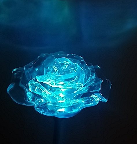 image for Beautiful Solar Clear Rose Light , Multi-color Color Changing Flower G