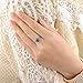 Mytys Vintage Retro Silver Black Round Cut Marcasite Stone Ring Fashion Statement Jewelry for Women Girls (6-10)