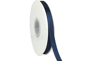IEDASING'S CHOICE Navy Blue Ribbon 3/8 Inch x 50 Yards Satin Ribbon Continuous, Single Face, for Crafts, Gift Wrapping, Floral Bouquet, Weddings, and Decorations, with Spool