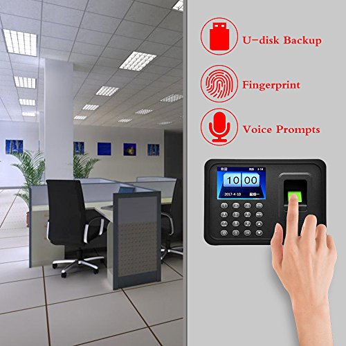 OBO HANDS Fingerprint Attendance Machine LCD Display USB Biometric DC 5V/1A Time Clock Recorder Employee Checking-in Reader A6