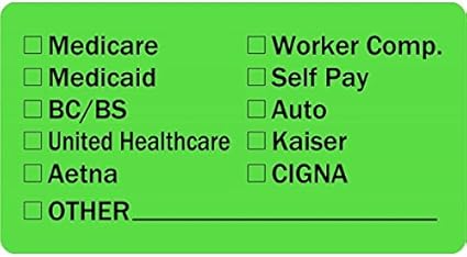Amazon.com : Insurance Provider Checklist Medical Healthcare Labels 2