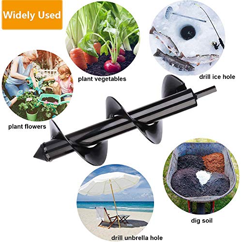 image for TCBWFY Auger Drill Bit Garden Plant Flower Bulb Auger Spiral Hole Dril