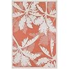 Couristan Monaco Coastal Floral Indoor/Outdoor Area Rug, 3'9" x 5'5", Ivory/Orange