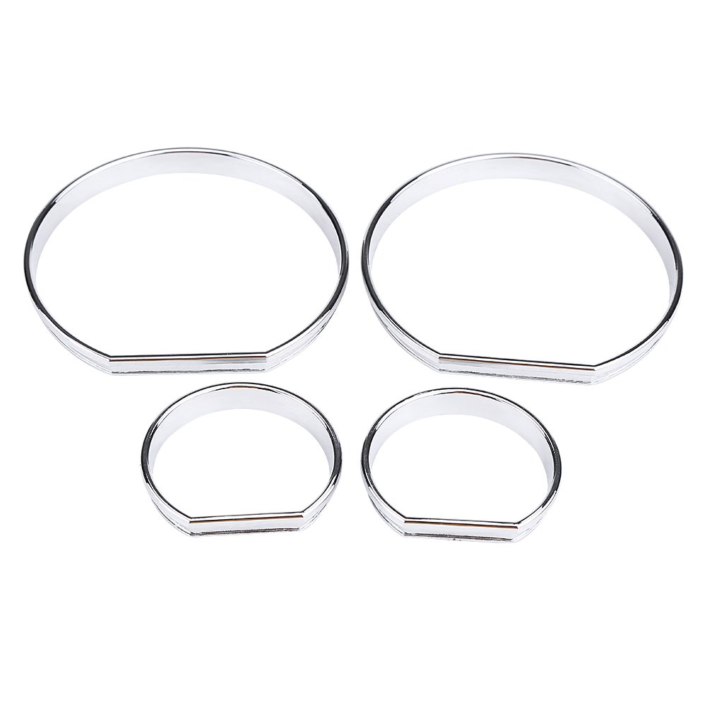 Car Dashboard Decoration Frame, 4 Pcs Car Front Dashboard Speedometer Gauge Decoration Frame Dial Rings Trim for BM W E46 parcel shelf