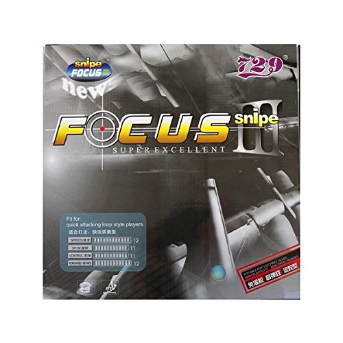 Friendship 729 Focus 3 Snipe Table Tennis Rubber (Red, 2.1mm)