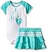 Adidas Baby Girls' Bodysuit and Skirt Set, White/Blue, 18 Months