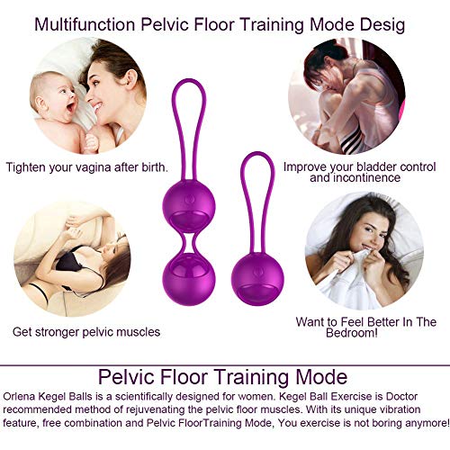 Kegel-Palline-Silicone-Ben-Wa-Balls10-Modalita-di-MassaggioRemote-Controllo-USB-Ricaricabile-Controllo-della-Vescica-ed-Esercizi-del-Pavimento-Pelvico-per-DonnaViola