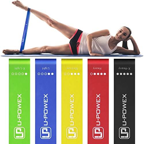 Fitness Insanity Resistance Bands – Set of 5 – Exercise Bands for Booty, Crossfit, Stretching, Strength Training, Physical Therapy, Home Fitness, Legs and Butt – Workout Bands
