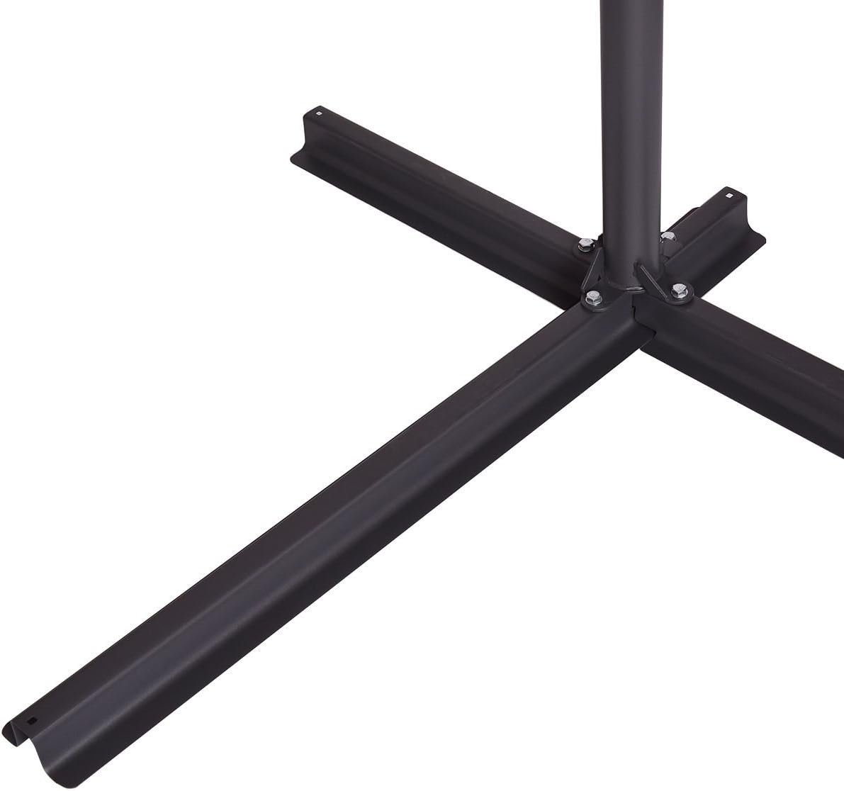 Amazon Com Lotus Analin 10 Hanging Solar Led Umbrella Patio Sun Shade Offset Market W Base Burgundy Garden Outdoor