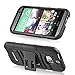 HTC One M8 Holster Case, Fosmon STURDY [Locking Swivel Belt Clip | Kickstand] Rugged Heavy Duty Shock Proof Case for HTC One M8 (Black/Black)