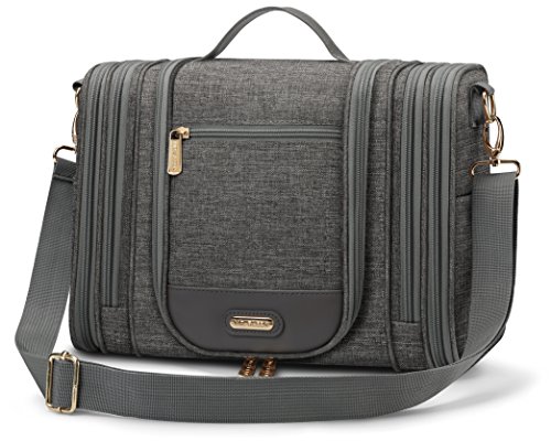 Water resistant hanging travel toiletry kit with tsa ap…