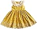Sharequeen Girls Sleeveless Dress, Children Dress for Flower Lace Rose Embroidery Cotton Ruffle Design Swing Party Dresses
