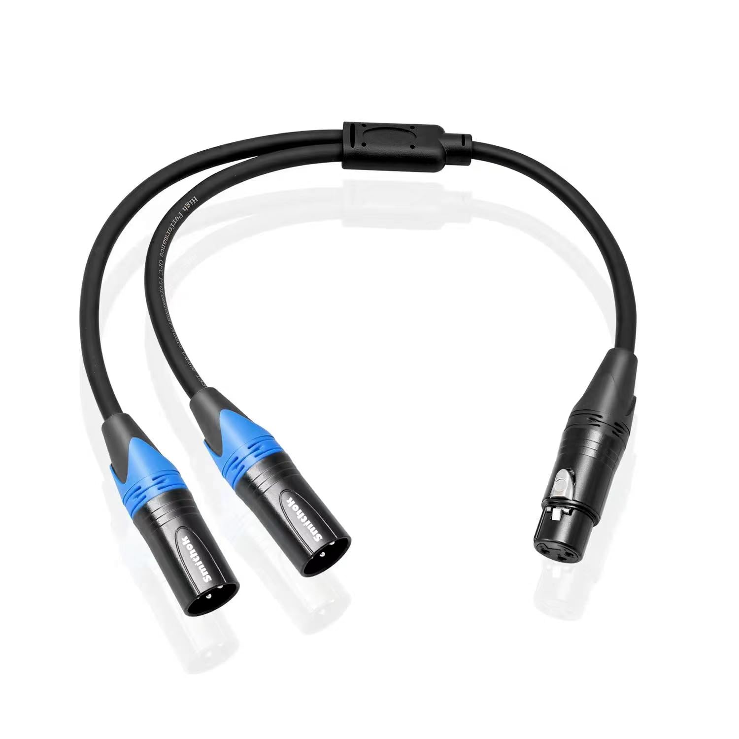 Photo 1 of Smithok XLR Splitter Cable,Female to Dual Male Y Cable (XLR Splitter 1 Female to 2 Male),Balanced Microphone Splitter Cord Audio Adaptor - 1.6ft /0.5m