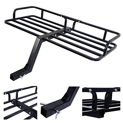 Goplus 500Pound Steel Cargo Carrier with 2Inch Hitch Mount High Lift