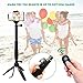 SYOSIN Selfie Stick, 3 in 1 Extendable Selfie Stick Tripod with Detachable Bluetooth Wireless Remote Lightweight Phone Holder (BK)