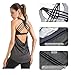Queenie Ke Womens Sport 2 in 1 Tank Top Criss-Cross Straps Wild Tank Size S Color Black Pro