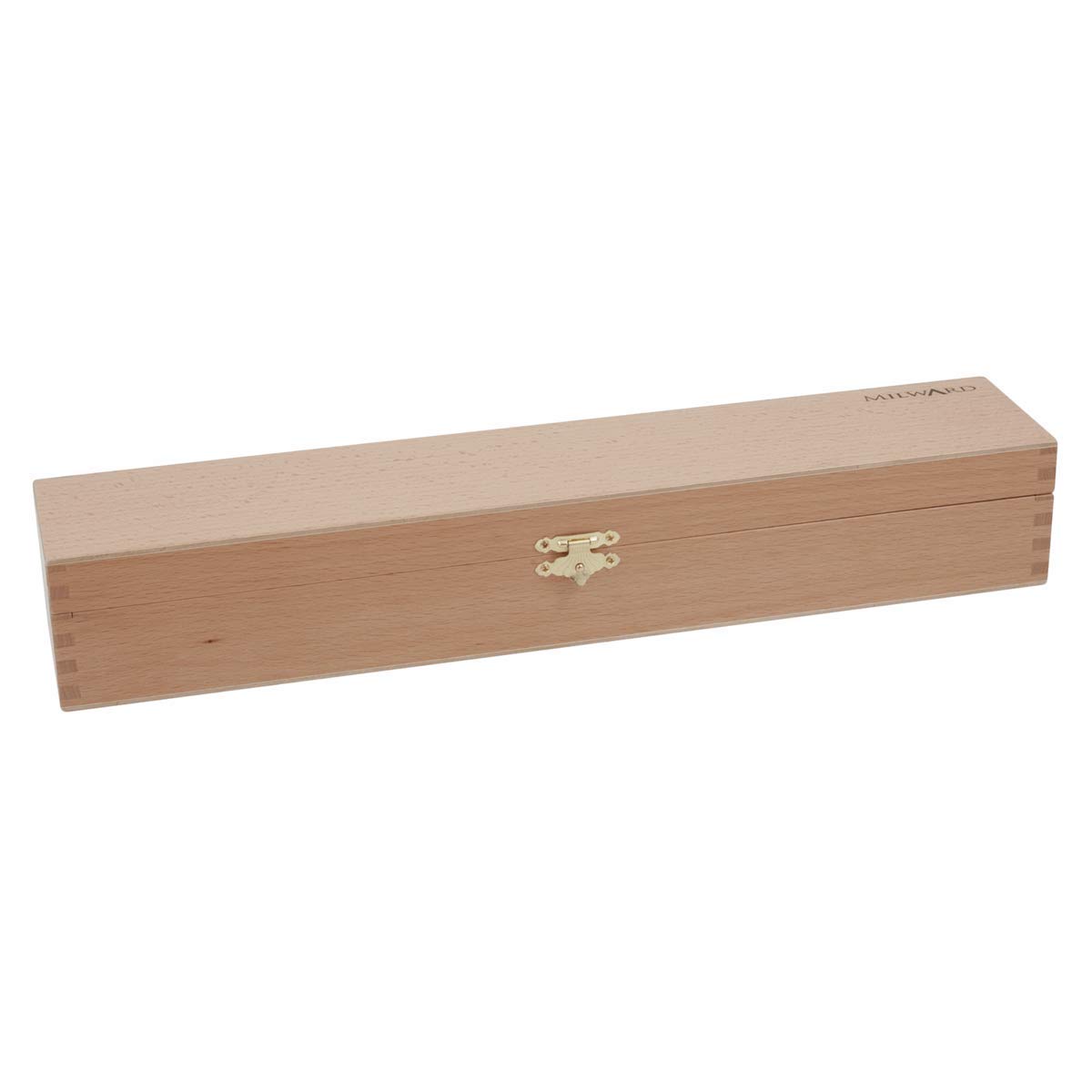 Milward Knitting Pin Box - Premium Beech Wood - Needles & Accessory Secure Storage - 43.5 x 7 x 8cm
