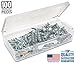 Qualihome Zinc Self Drilling Drywall Anchor Hollow Wall Anchor Kit with Screws - Metal Self Drilling Drywall Anchors with Wide Screw Fins - #8 Zinc Drywall Anchors Heavy Duty - 50 Pack - 75 Lbs