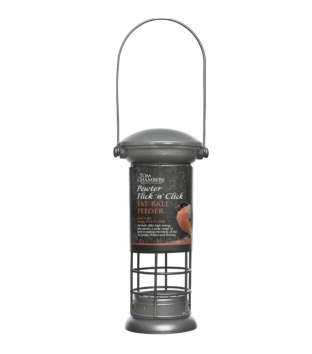 Tom Chambers Pewter Flick 'n' Click Fat Ball Feeder