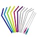 Tomnk Reusable Straws Set 6 PCS Silicone Rubber Straws for 20 30oz Yeti Tumbler/Rtic Straws,4 PCS Stainless Steel Straws and 3 Cleaning Brushes