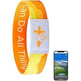 enttgo Bible Verse Bracelets NFC Scan- Daily Bible Verse Bracelet -Daily Inspirational Christian Gifts for Men & Women, Waterproof Jesus Wristbands with Faith-Filled Scriptures 