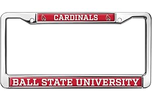 GRAPHICS & MORE Ball State University Cardinals Logo Full Size Standard License Plate Metal Frame