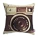 Monkeysell Pillow Cover Linen Throw Pillow Case Square Pillowcase for Sofa