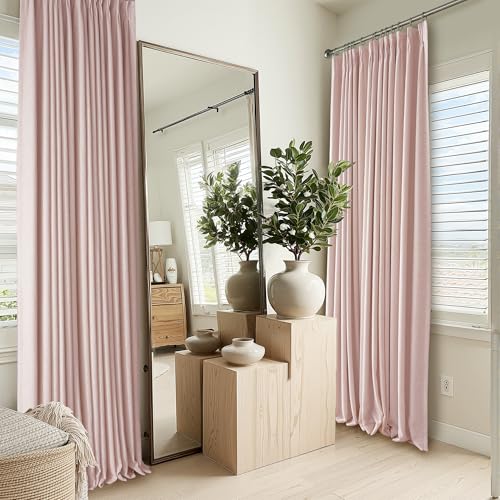 Ryb home RYB HOME Linen Blackout Curtains Long