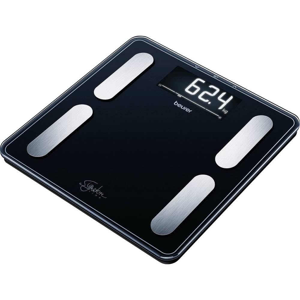 Beurer BF400 Black Signature Line Body Analysis Scale | precise body analysis with 10 user profiles | Extra large inverse LCD display | capacity up to 200 kg โ image 1