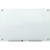 Quartet Magnetic Glass Dry Erase White Board, 36''W x 24''H Whiteboard, Infinity Frameless Mounting, White Surface (G3624W)