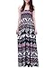 HDE Women's Strapless Maxi Dress Plus Size Tube Top Long Skirt Sundress Cover up (Pink Black Tribal, 2X)