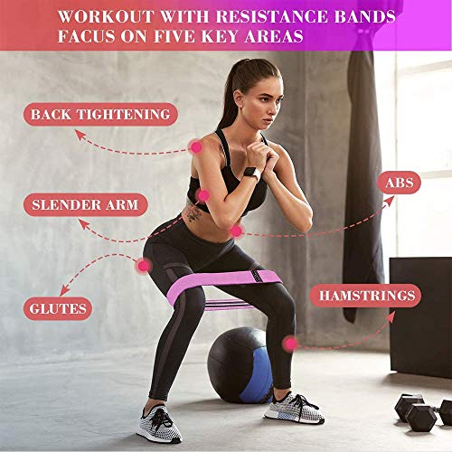 ANDSTON Resistance Bands for Legs and Butt, Non-Slip & Thicken Loop Booty Bands, 3 Resistance Levels Fabric Exercise Band Workout Bands Women Sports Fitness Band for Squat Glute Hip Training