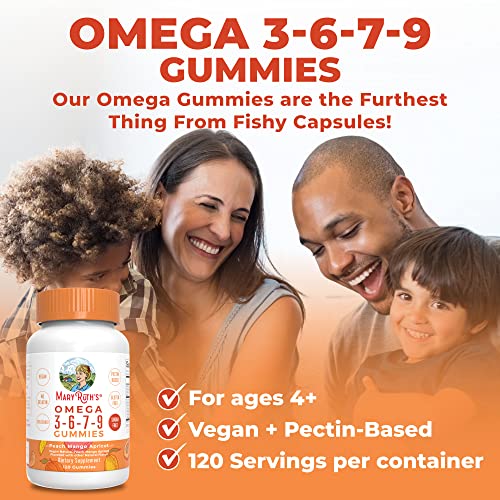 Vegan Omega 3 6 7 9 Gummies by MaryRuth's Up to 4 Month Supply
