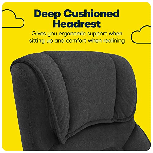Serta Hannah Microfiber Office Chair with Headrest Pillow, Adjustable